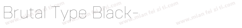 Brutal Type Black字体转换